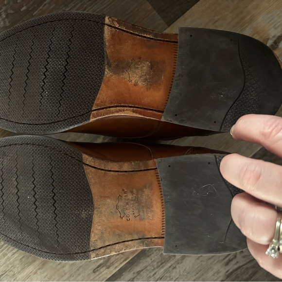 Cole Haan Men's Size 11.5 Harrison Monk Oxfords British Tan Dress Shoes Slip On - Picture 5 of 6